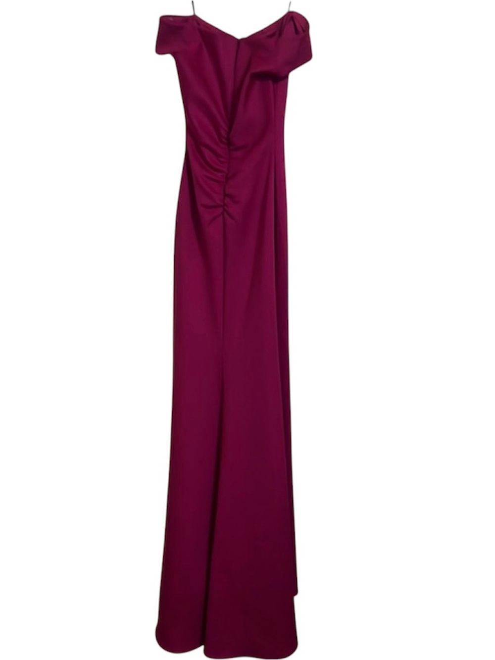 Vince Camuto One-Shoulder Gown in Berry Plum - Picture 3 of 7